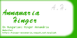 annamaria hinger business card