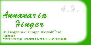 annamaria hinger business card